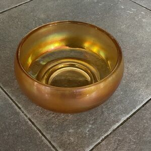 Iridescent Gold Glass Bowl